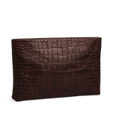 Ila Clutch, Croco, Espresso Brown