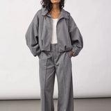 Lance vetoketjullinen huppari, Mid Grey Melange