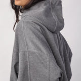 Lance vetoketjullinen huppari, Mid Grey Melange