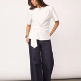 Oriane t-paita solmulla, White