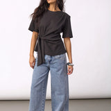 Oriane t-paita solmulla, Black