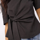 Oriane t-paita solmulla, Black