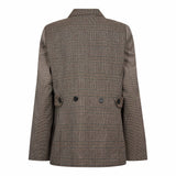 VeyaCC Check Fitted Blazer, Brown