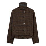 ENNAKKOMYYNTI! OlvaCC Check Balloon Jacket, Dark brown