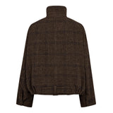 ENNAKKOMYYNTI! OlvaCC Check Balloon Jacket, Dark brown