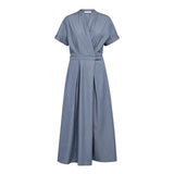 Terry Wrap Dress, Ash Blue