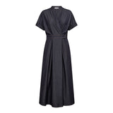 Terry Wrap Dress, Navy