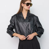 Gitt Crop Blazer, Black