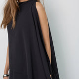 Falcon Drape Dress, Black