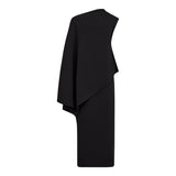 Falcon Drape Dress, Black
