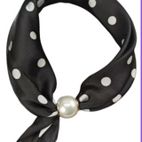 39069 PearlCC Scarf, Black-Pearl