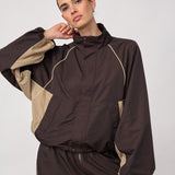 AloraCC Block Jacket, Dark Brown ENNAKKOMYYNTI