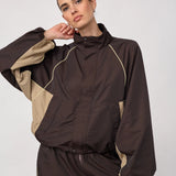 AloraCC Block Jacket, Dark Brown ENNAKKOMYYNTI