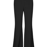Fique Flared Trousers, Black