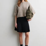 Andrea neuletakki vajaamittaisilla hihoilla, Light Beige Melange