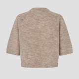 Andrea neuletakki vajaamittaisilla hihoilla, Light Beige Melange