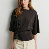 Missouri Tee, Dark Brown Melange