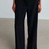 Fique Straight Trousers, Black