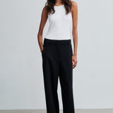 Fique Straight Trousers, Black
