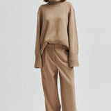 Alpha Knit pooloneule, Camel Melange