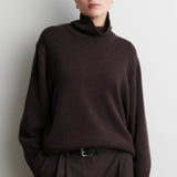 Alpha Knit pooloneule, Dark Brown Melange