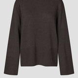 Alpha Knit pooloneule, Dark Brown Melange