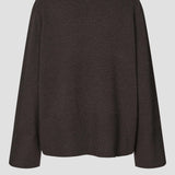 Alpha Knit pooloneule, Dark Brown Melange