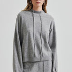 Lounge Knit Hoodie, grey melange