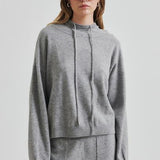 Lounge Knit Hoodie, grey melange