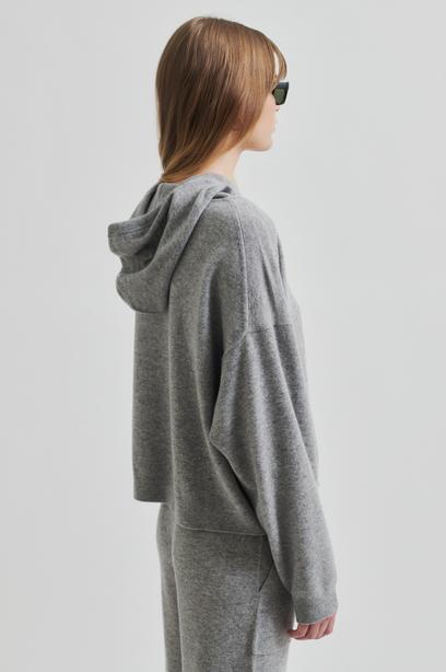 Lounge Knit Hoodie, grey melange