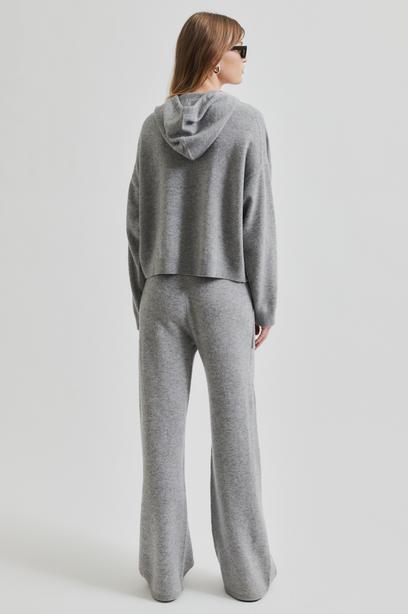 Lounge Knit Hoodie, grey melange