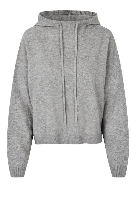 Lounge Knit Hoodie, grey melange