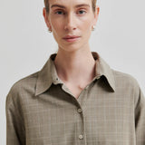 Maira Shirt, Mid Brown Melange
