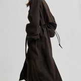Noomi Suede Trenchcoat, Chocolate Plum