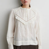 Maise LS Blouse, Egret