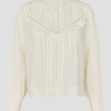Maise LS Blouse, Egret