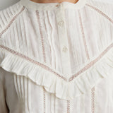 Maise LS Blouse, Egret