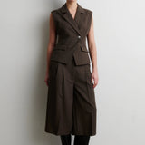Riese culottes housut, Dark Brown Melange