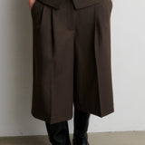 Riese culottes housut, Dark Brown Melange