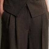 Riese culottes housut, Dark Brown Melange