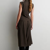 Riese culottes housut, Dark Brown Melange