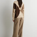 Forca neule v-kaula-aukolla, Beige Melange