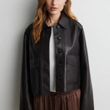 Ezay Leather Jacket, Demitasse