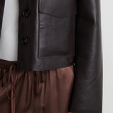 Ezay Leather Jacket, Demitasse