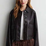 Ezay Leather Jacket, Demitasse