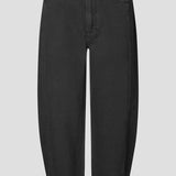 Loana Denim Barrel Jeans, Black