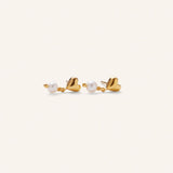 White Adore helmikorvakorut, Gold