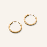 Small Circle Line Hoops, Gold