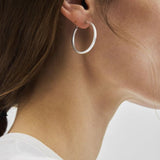 Small Circle Line Hoops, Gold
