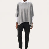 Tilanna Poncho, Medium Grey Melange